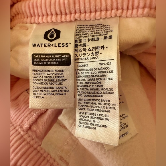 Levi’s High Rise Wedgie Straight Pink Corduroy Pant 28x28 PINKKKK - Picture 7 of 8